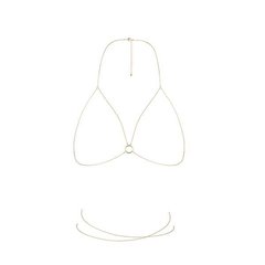 Цепочка портупея Bijoux Indiscrets Magnifique Bra Chain - Gold, украшение на тело SO2656 фото