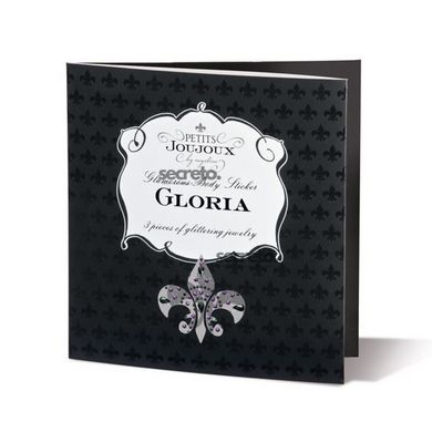 Пестіс з кристалів Petits Joujoux Gloria set of 3 - Silver, прикраса на груди та вульву SO3128 фото