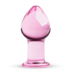 Рожева анальна пробка зі скла Gildo Pink Glass Buttplug SO4421 фото