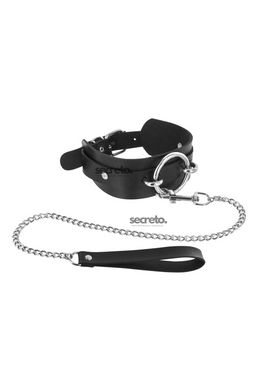 Ошейник с большим кольцом и с поводком Fetish Tentation Ring and Leash SO3731 фото