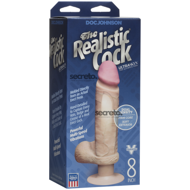 Фаллоимитатор Doc Johnson The Realistic Cock 8 inch ULTRASKYN, диаметр 5,1см, плавная регулировка SO1992 фото