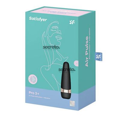 Вакуумний кліторальний стимулятор Satisfyer Pro 3 Vibration з вібрацією та дуже м'яка яким кінчиком SO2304 фото