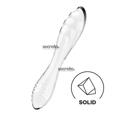 Двосторонній скляний дилдо Satisfyer Dazzling Crystal 1 Transparent, дуже міцний, без стопера SO8785 фото