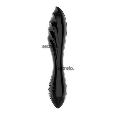 Двосторонній скляний дилдо Satisfyer Dazzling Crystal 1 Black, дуже міцний, без стопера SO8786 фото