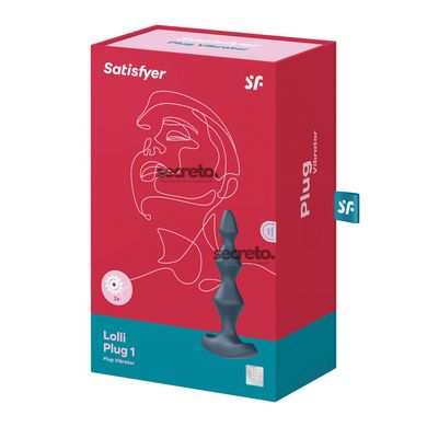 Анальний стимулятор-намистини з двома моторами Satisfyer Lolli-Plug 1 Dark teal SO4924 фото