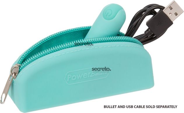 Сумка для зберігання секс-іграшок PowerBullet - Silicone Storage Zippered Bag Teal SO5561 фото