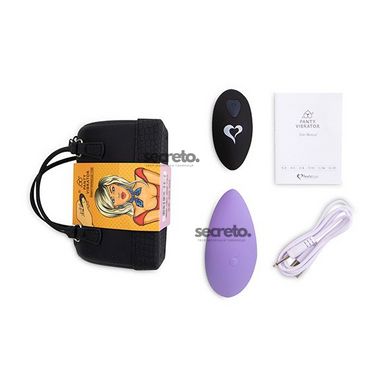 Вібратор в трусики FeelzToys Panty Vibrator Purple з пультом ДК, 6 режимів роботи, сумочка-чохол SO3850 фото