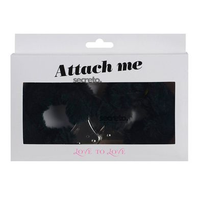 Наручники з плюшевою обробкою Love To Love ATTACH ME Black SO1402 фото