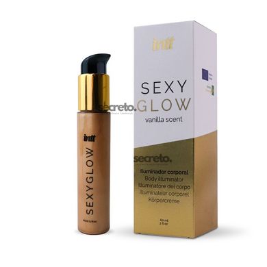 Крем-шиммер для тела Intt Sexy Glow (60 мл) с маслом ши и ароматом ванили, сияющая загорелая кожа SO7131 фото