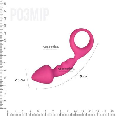 Анальна пробка Adrien Lastic Budy Pink із стимулюючою ніжкою, макс. діаметр 2,5 см AD20081 фото