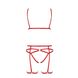 Комплект білизни MAGALI SET OpenBra red S/M - Passion Exclusive: стрепи: ліф, трусики і пояс PS23802 фото 5