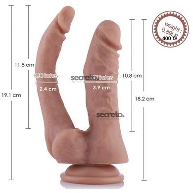 Подвійний фалоімітатор Hismith 9.8" Double Penetrator Silicone Dildo SO9959 фото