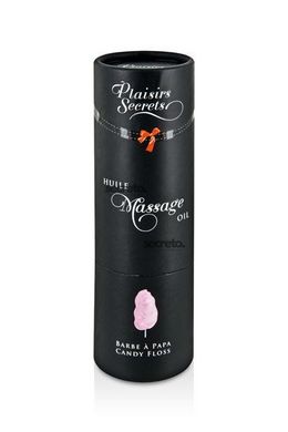 Масажна олія Plaisirs secrets Candy Floss (59 мл) з афродизіаками, їстівна, подарункове паковання SO1851 фото