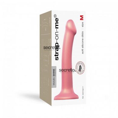 Насадка для страпону Strap-On-Me Mono Density Dildo Rose M, діам. 3,3 см, одношаровий силікон, гнучк SO3568 фото