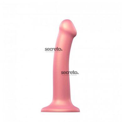 Насадка для страпону Strap-On-Me Mono Density Dildo Rose M, діам. 3,3 см, одношаровий силікон, гнучк SO3568 фото