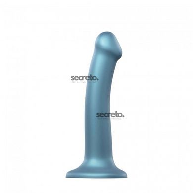 Насадка для страпону Strap-On-Me Mono Density Dildo M Blue, діам. 3,3 см, одношаровий силікон, гнучк SO3569 фото