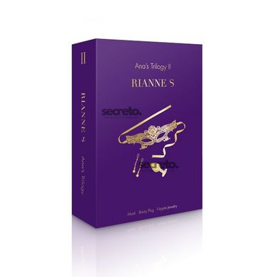 Романтичний подарунковий набір RIANNE S Ana's Trilogy Set II: силіконова анальна пробка 2,7 см, ласо SO3856 фото