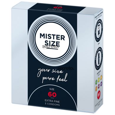 Презервативы Mister Size - pure feel - 60 (3 condoms), толщина 0,05 мм SO8036 фото