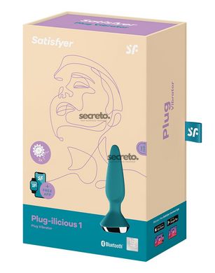 Анальна смарт-вібропробка Satisfyer Plug-ilicious 1 Petrol SO5441 фото