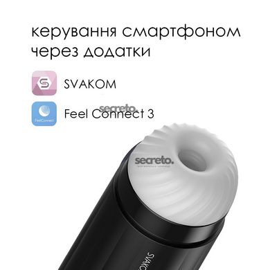 Интерактивный смарт-мастурбатор с вибрацией и посасыванием Svakom Sam Neo SO5098 фото