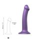 Насадка для страпону Strap-On-Me Mono Density Dildo Violet M, діам. 3,3 см, одношаровий силікон, гну SO3570 фото 3