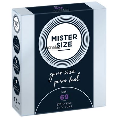 Презервативи Mister Size - pure feel - 69 (3 condoms), товщина 0,05 мм SO8038 фото