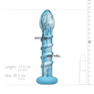 Скляний дилдо Gildo - Ocean Wave Glass Dildo SO8894 фото