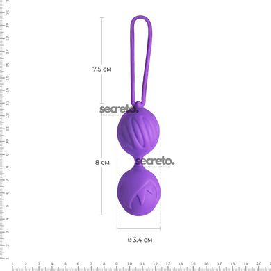 Вагінальні кульки Adrien Lastic Geisha Lastic Balls Mini Violet (S), діаметр 3,4 см, маcа 85 г AD40443 фото