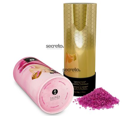 Пенящаяся соль для ванны Shunga Dead Sea salt Oriental Crystals — Rose Petal (500 г), соль Мертвого SO6893 фото