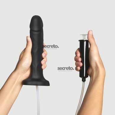 Фалоімітатор, що кінчає Strap-On-Me Squirting Cum Dildo Realistic Black, діам. 3,5 см, силікон SO9015 фото