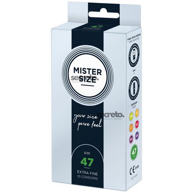 Презервативи Mister Size - pure feel - 47 (10 condoms), товщина 0,05 мм SO8042 фото