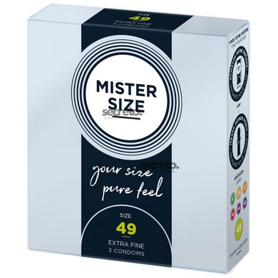 Презервативи Mister Size - pure feel - 49 (3 condoms), товщина 0,05 мм SO8033 фото