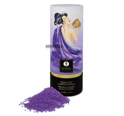 Пінлива сіль для ванни Shunga Dead Sea salt Oriental Crystals — Exotic Fruits (500 г), сіль Мертвого SO6895 фото