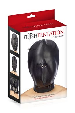 Капюшон для БДСМ Fetish Tentation Closed BDSM hood in leatherette SO4670 фото