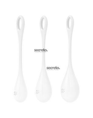 Набор йони бусин Satisfyer Yoni Power 1 White, диаметр 2-2,5-3см, вес 22-46-74гр SO6735 фото