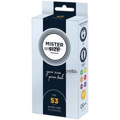 Презервативи Mister Size - pure feel - 53 (10 condoms), товщина 0,05 мм SO8044 фото