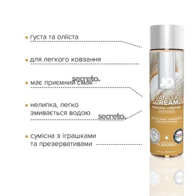 Смазка на водной основе System JO H2O — Vanilla Cream (120 мл) без сахара, растительный глицерин SO1778 фото