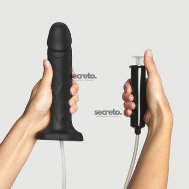 Кончающий фаллоимитатор Strap-On-Me Squirting Cum Dildo Realistic Black, диам. 3,9 см, силикон SO9017 фото