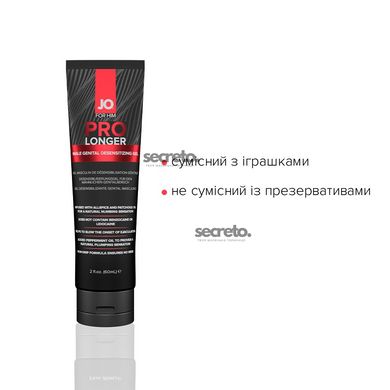 Пролонгер гель System JO Prolonger Gel (60 мл) з олією перцевої м’яти, гвоздикового перцю та пачулів SO1834 фото