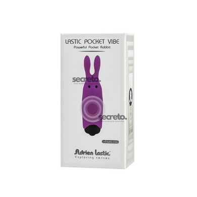 Віброкуля Adrien Lastic Pocket Vibe Rabbit Purple зі стимулювальними вушками AD33483 фото