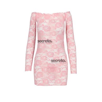 Прозора сорочка з довгим рукавом YOLANDA CHEMISE pink L/XL - Passion, трусики EL14307 фото