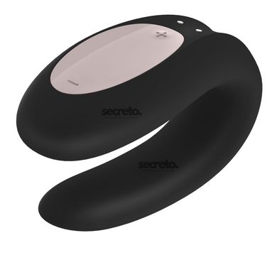 Смарт-вибратор для пар Satisfyer Double Joy Black с широким клиторальным стимулятором SO3898 фото