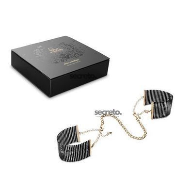 Наручники Bijoux Indiscrets Desir Metallique Handcuffs - Black, металеві, стильні браслети SO2663 фото