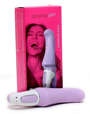 Потужний вібратор Satisfyer Vibes Charming Smile з гнучким стовбуром, літій силікон, 12 режимів SO2201 фото