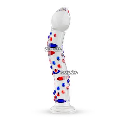 Скляний дилдо з вигинами і малюнком Gildo Glass Dildo No. 3 SO4414 фото