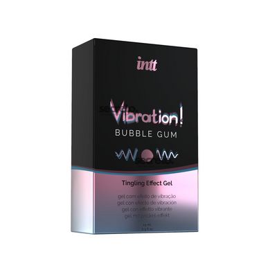 Рідкий вібратор Intt Vibration Bubble Gum (15 мл), густий гель, дуже смачний, діє до 30 хвилин SO3348 фото