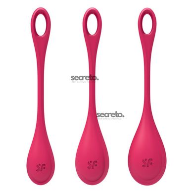 Набір йоні намистин Satisfyer Yoni Power 1 Red, діаметр 2-2,5-3см, вага 22-46-74гр SO5547 фото