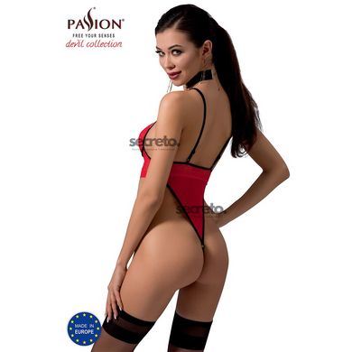 Боди с высоким вырезом бедра AKITA BODY red L/XL - Passion Exclusive PS24201 фото