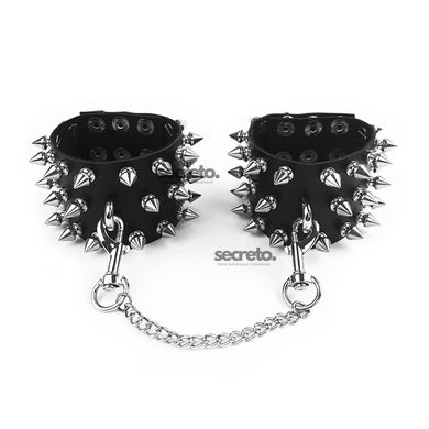 Наручники з шипами Art of Sex - Rose Spiked Leather Handcuffs, натуральна шкіра SO7654 фото