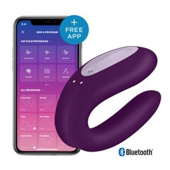 Смарт-вибратор для пар Satisfyer Double Joy Violet с широким клиторальным стимулятором SO3899 фото